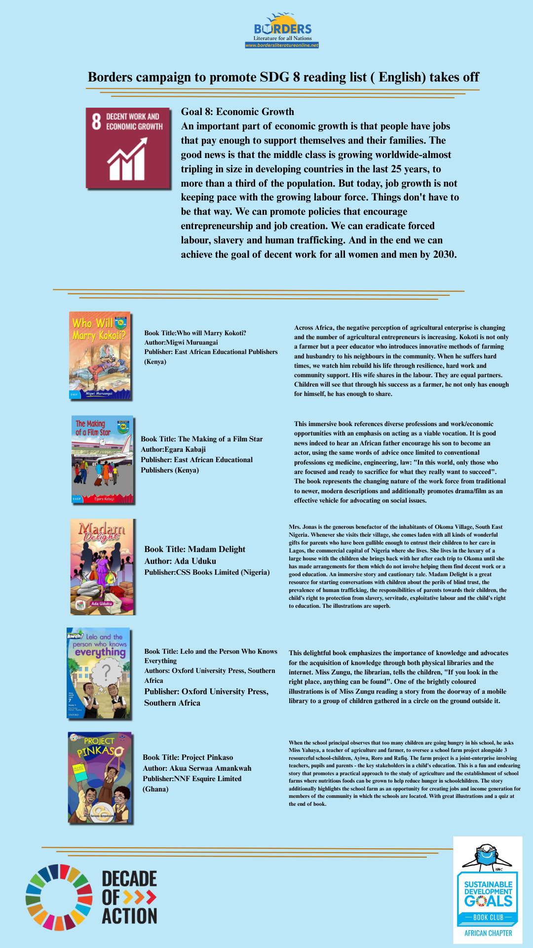 SDG 8 Reading List - Decent Work