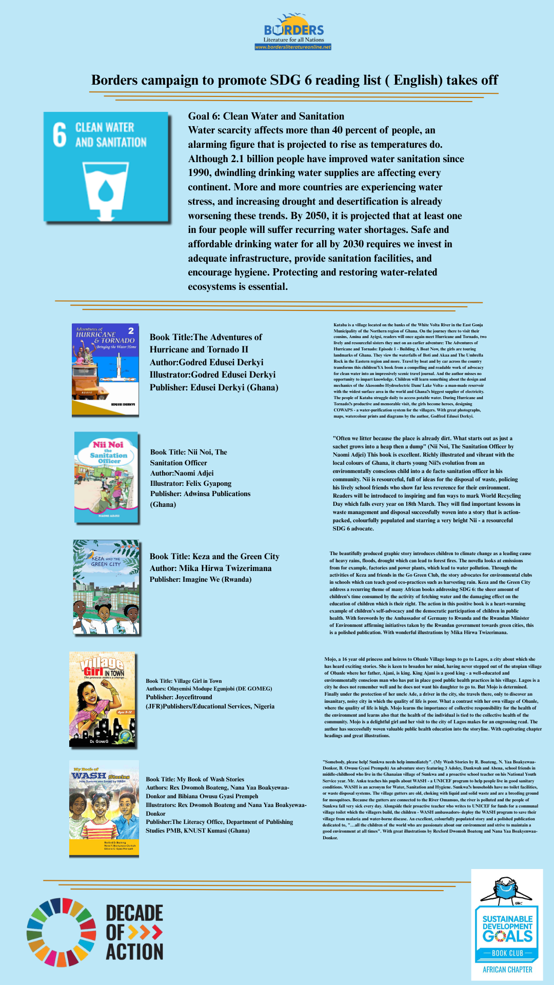 SDG 6 Reading List - Clean Water