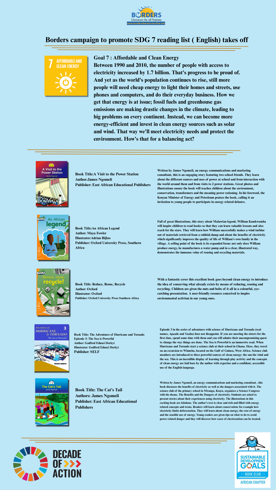 SDG 7 Reading List - Clean Energy